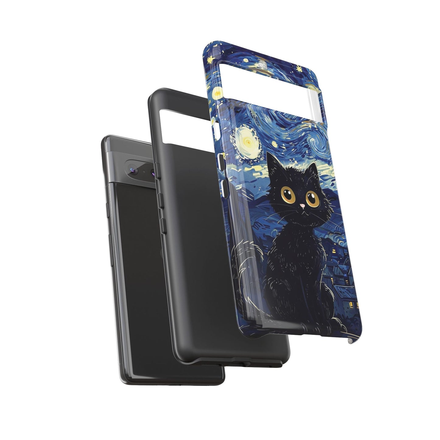 Cat under the stars, cute phone cases, Extra durable, Tough Cases, Pick your size