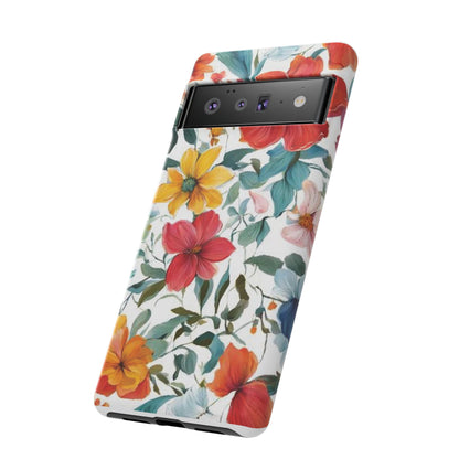 Floral Phone Cases for  iPhone, Samsung Galaxy, and Google Pixel devices - Double layers for extra durability and protection