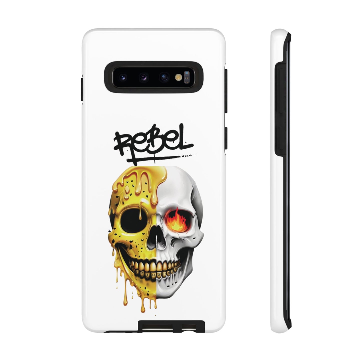 Rebel Skull Phone Case - White