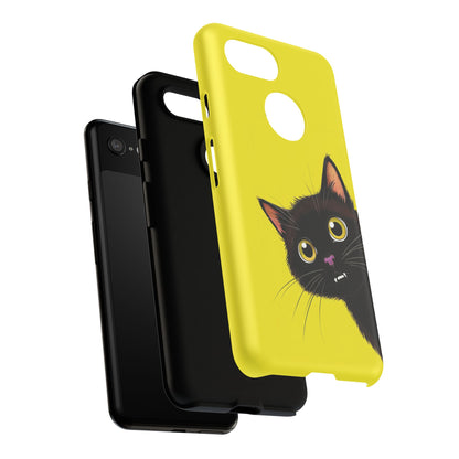 'Cute Cat' Yellow Phone Case