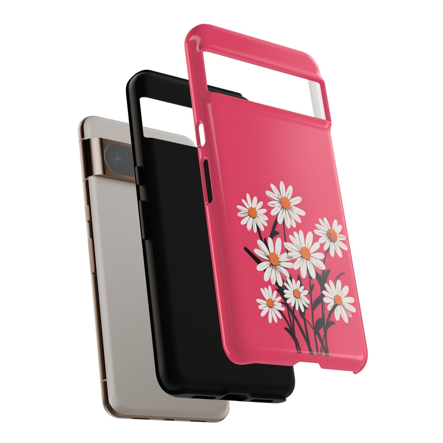 Daisy Flower Phone Case - Vibrant Pink Daisy Design