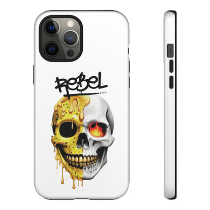 Rebel Skull Phone Case - White