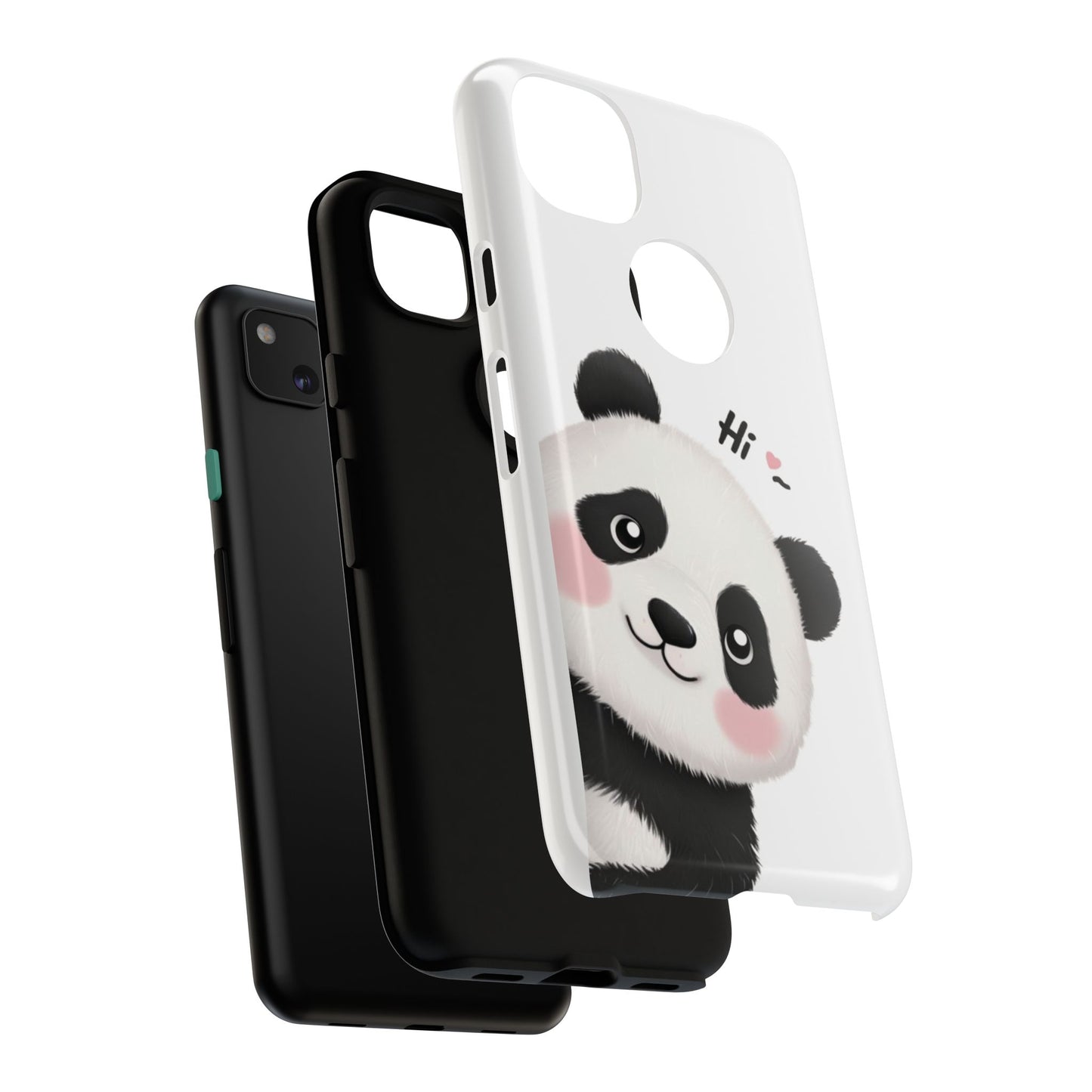 "Hi Cute Panda" Phone Case for iPhone, Samsung Galaxy, and Google Pixel devices