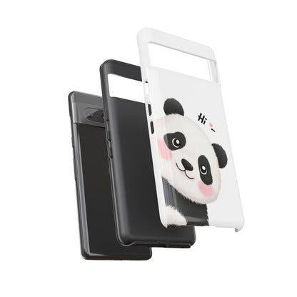 "Hi Cute Panda" Phone Case for iPhone, Samsung Galaxy, and Google Pixel devices