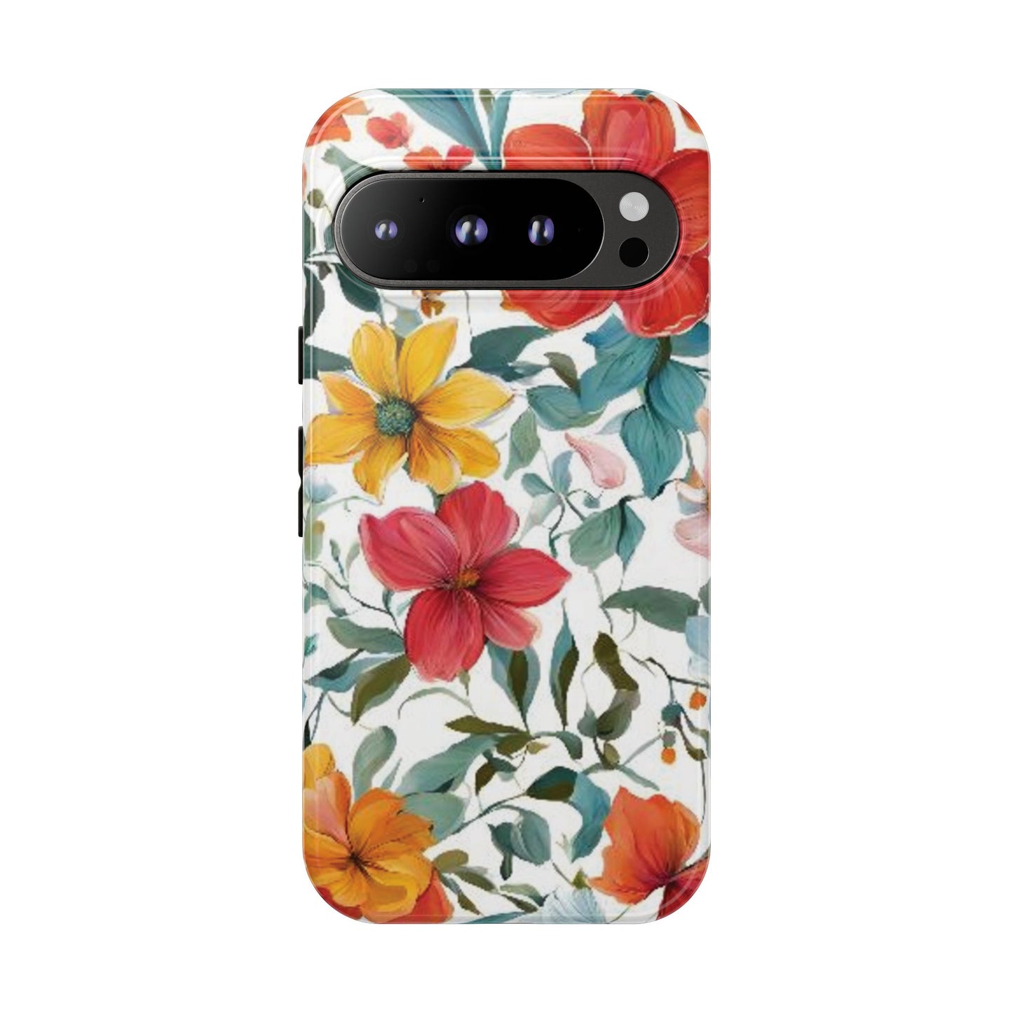 Floral Phone Cases for  iPhone, Samsung Galaxy, and Google Pixel devices - Double layers for extra durability and protection