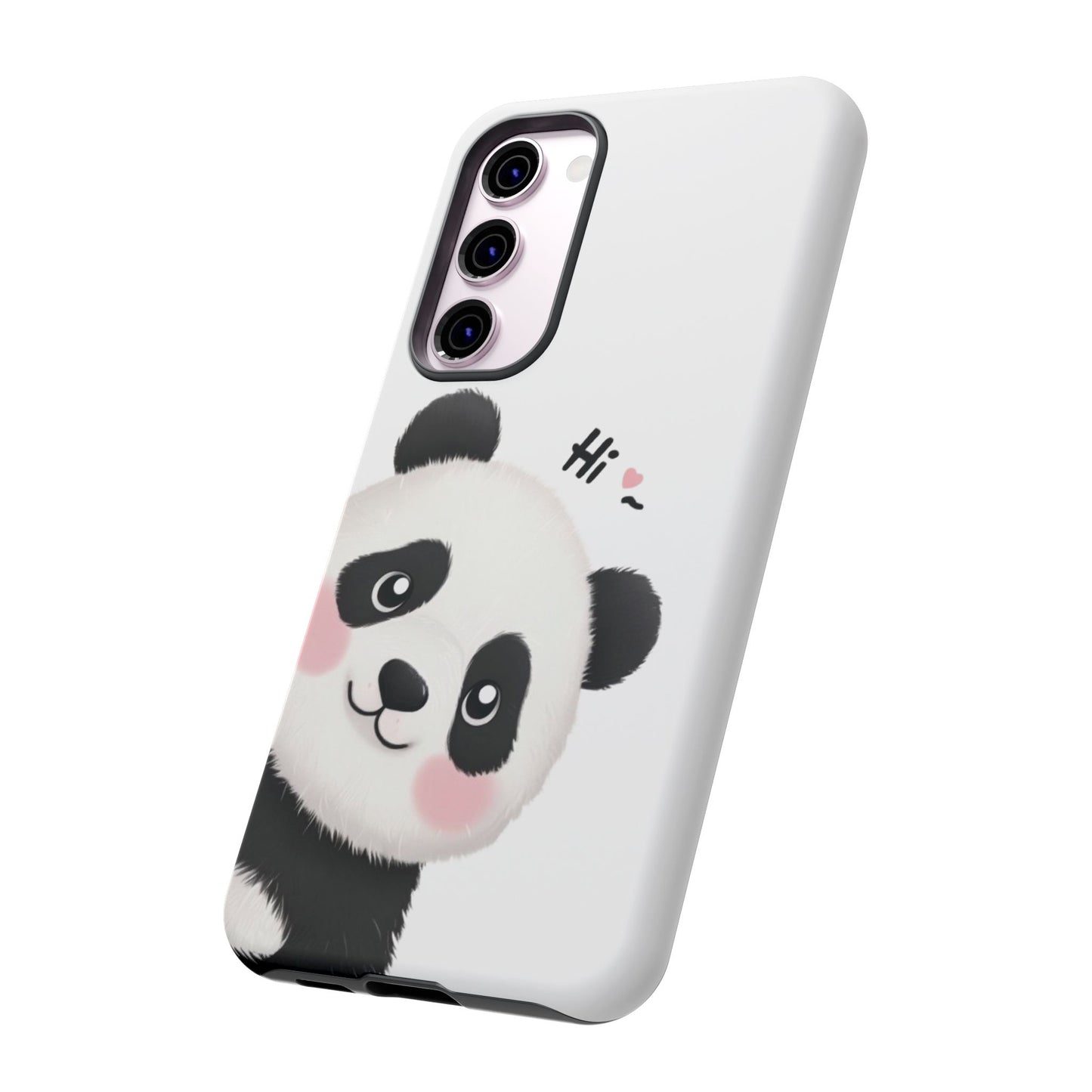 "Hi Cute Panda" Phone Case for iPhone, Samsung Galaxy, and Google Pixel devices