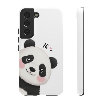 "Hi Cute Panda" Phone Case for iPhone, Samsung Galaxy, and Google Pixel devices