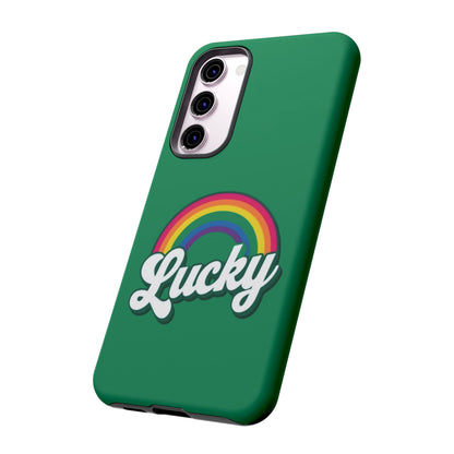 Lucky Rainbow Tough Phone Cases, iPhone, Samsung Galaxy, Google Pixel, Choose any phone model