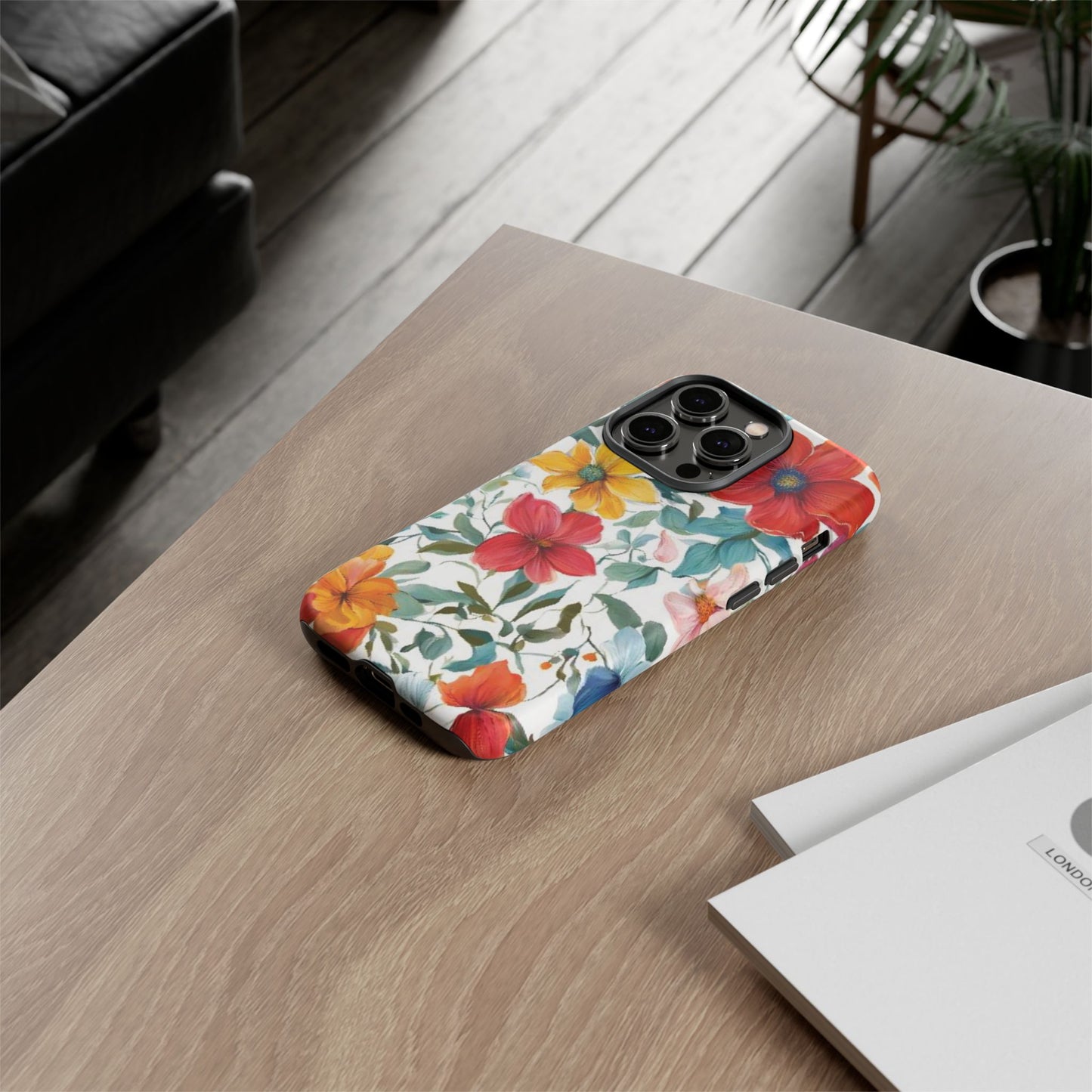 Floral Phone Cases for  iPhone, Samsung Galaxy, and Google Pixel devices - Double layers for extra durability and protection