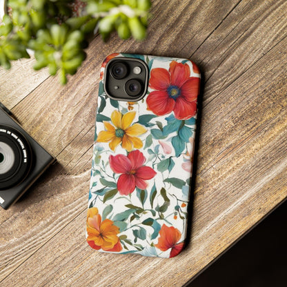 Floral Phone Cases for  iPhone, Samsung Galaxy, and Google Pixel devices - Double layers for extra durability and protection