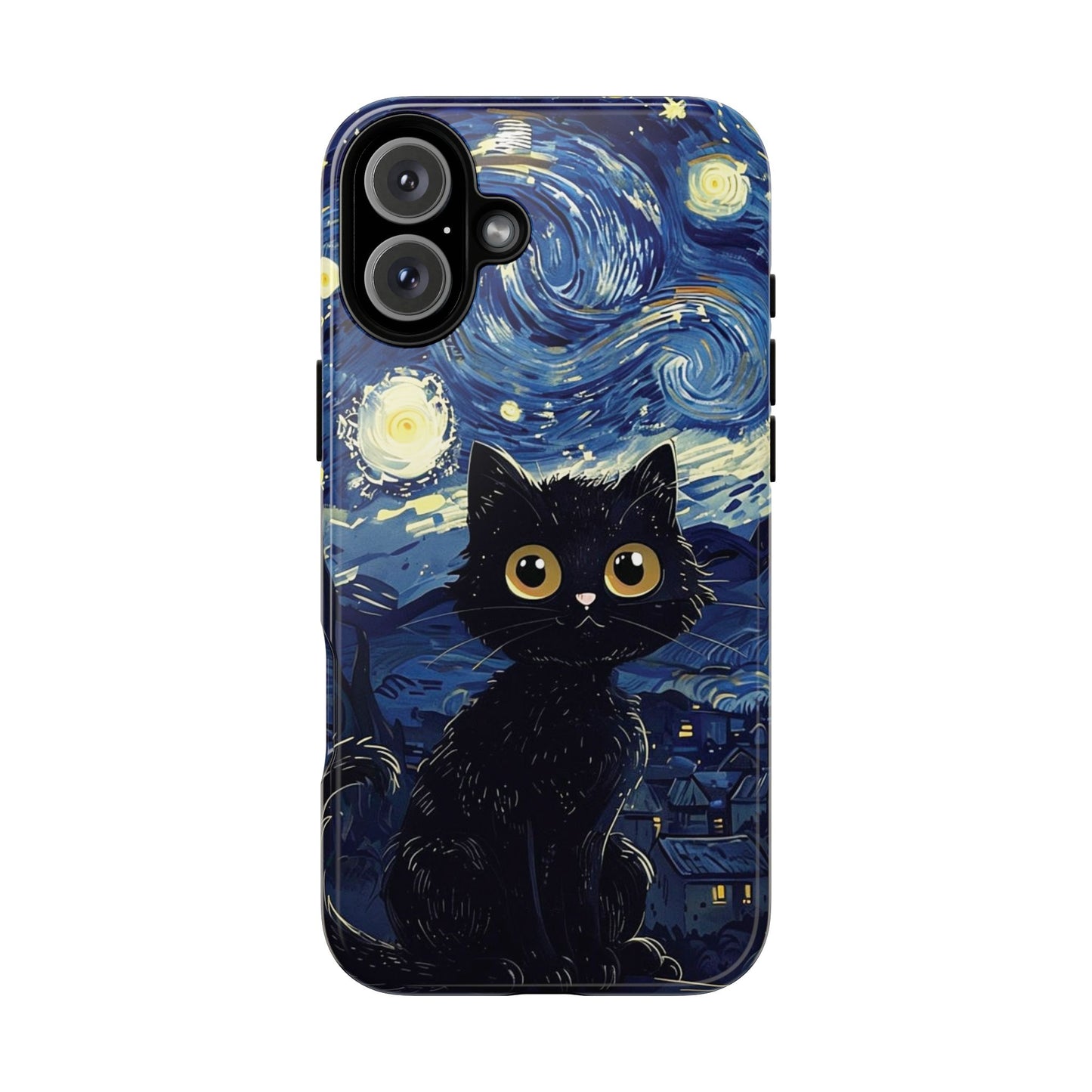 Cat under the stars, cute phone cases, Extra durable, Tough Cases, Pick your size