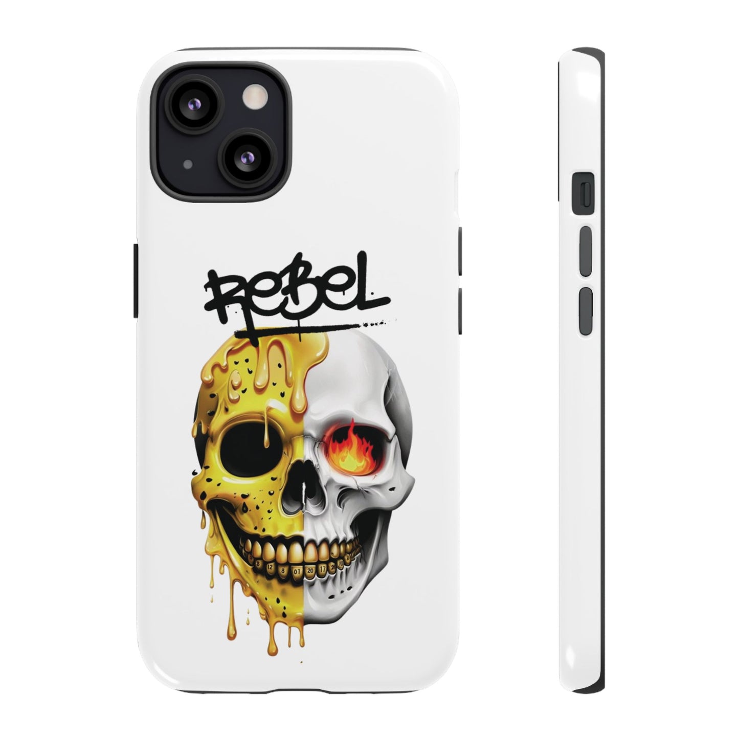 Rebel Skull Phone Case - White