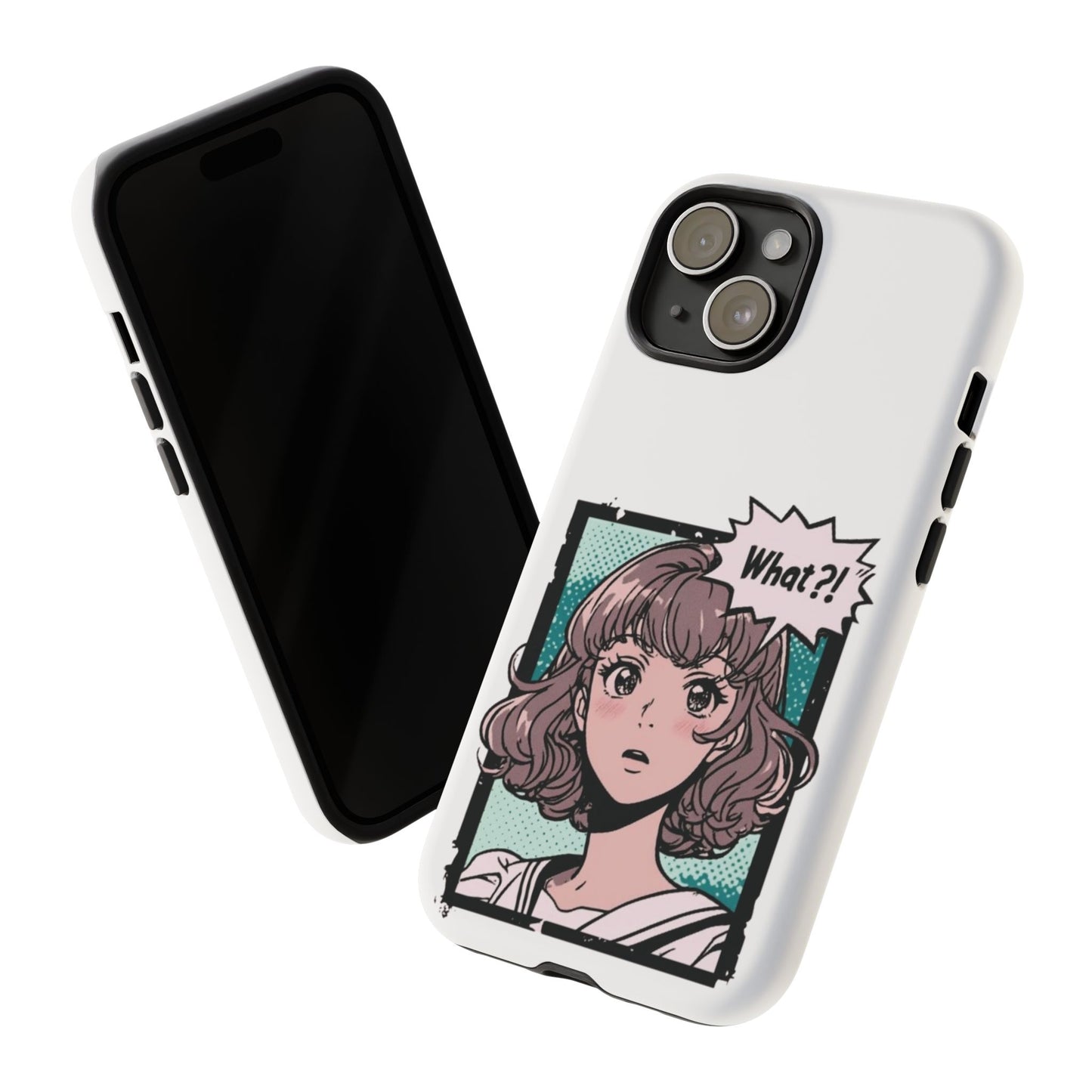 "What?!" Anime Phone Caes - Durable, Tough Cases - iPhone, Samsung Galaxy, and Google Pixel