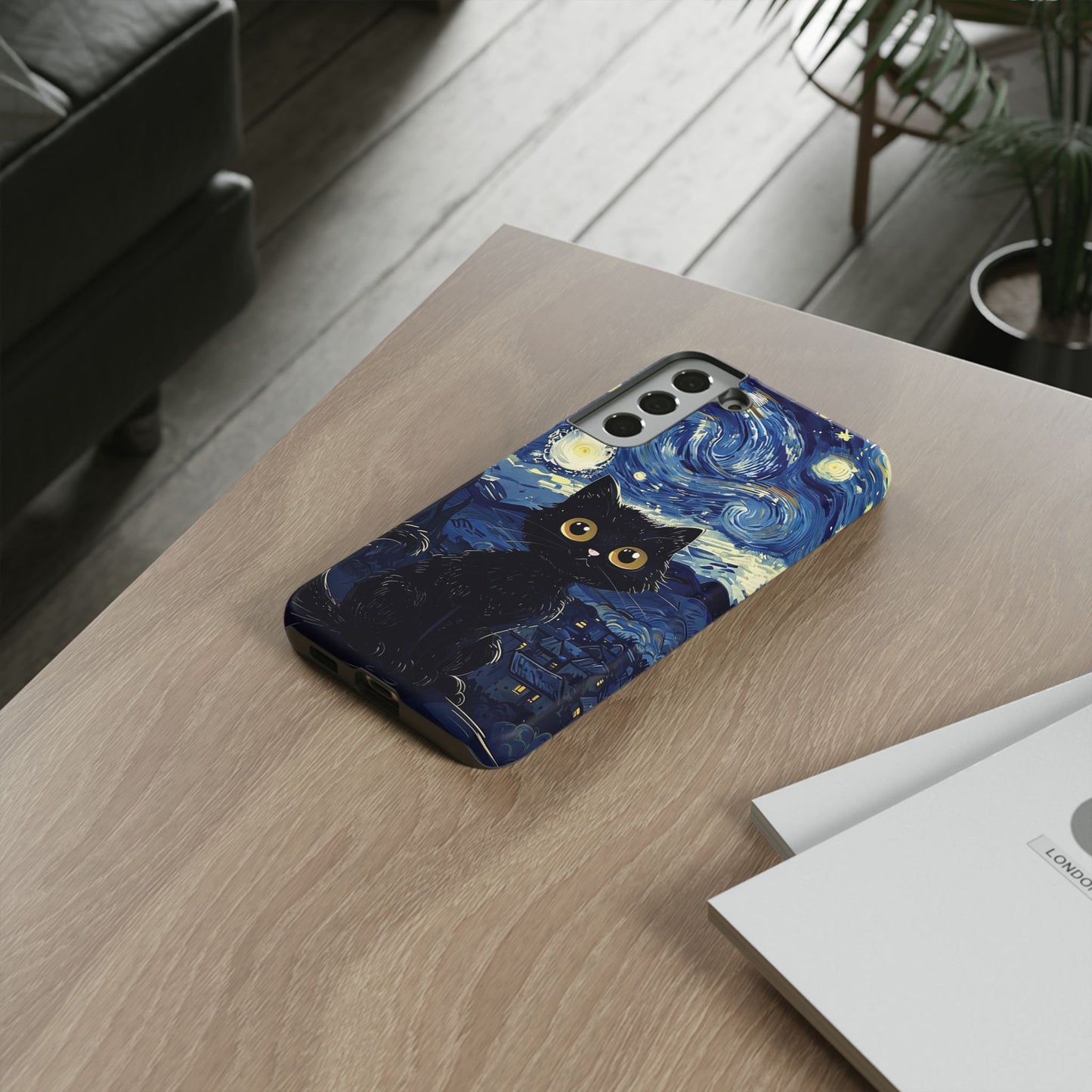 Cat under the stars, cute phone cases, Extra durable, Tough Cases, Pick your size