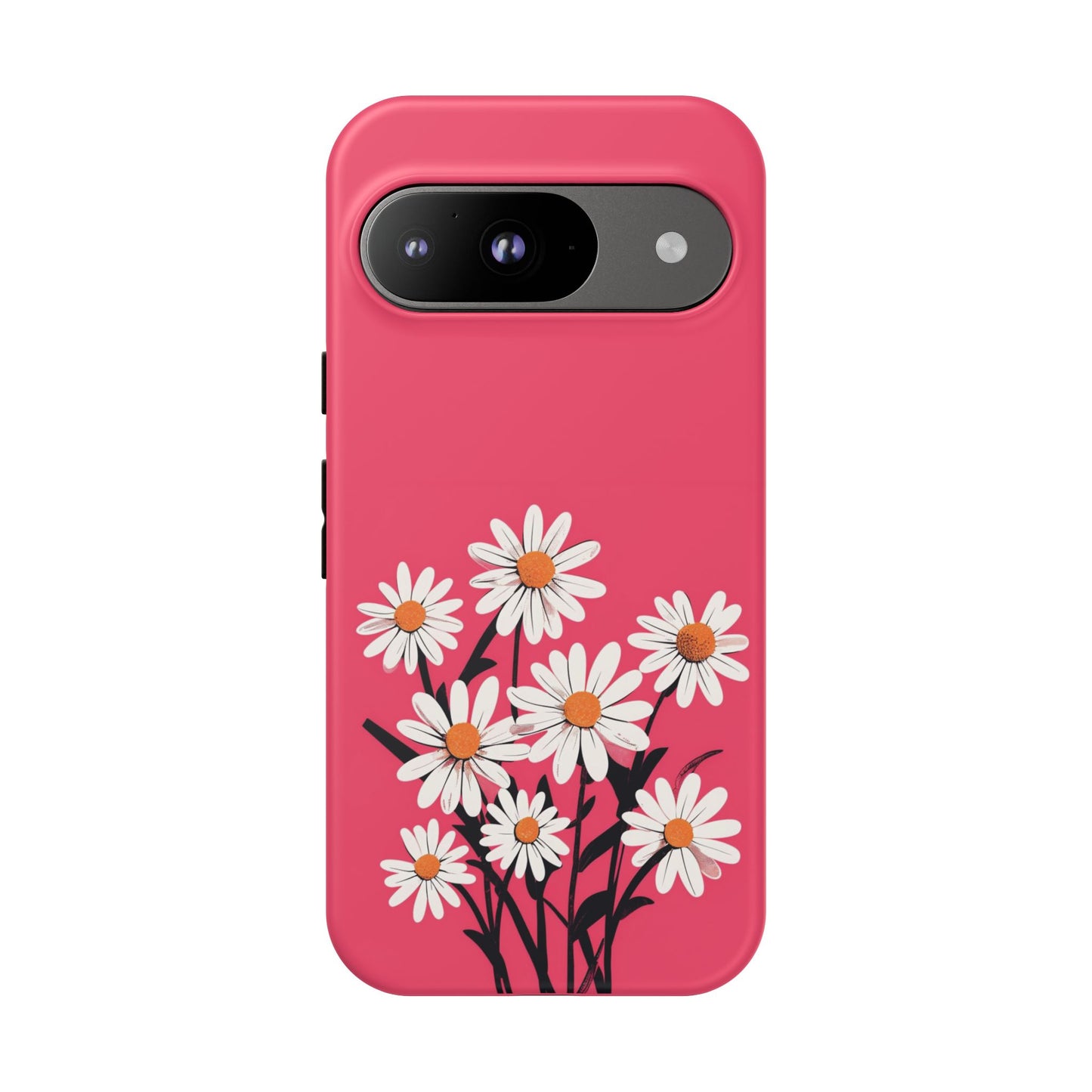 Daisy Flower Phone Case - Vibrant Pink Daisy Design