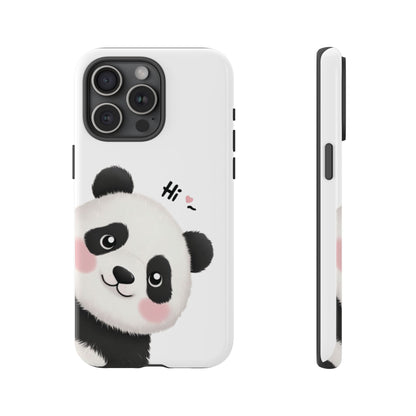 "Hi Cute Panda" Phone Case for iPhone, Samsung Galaxy, and Google Pixel devices