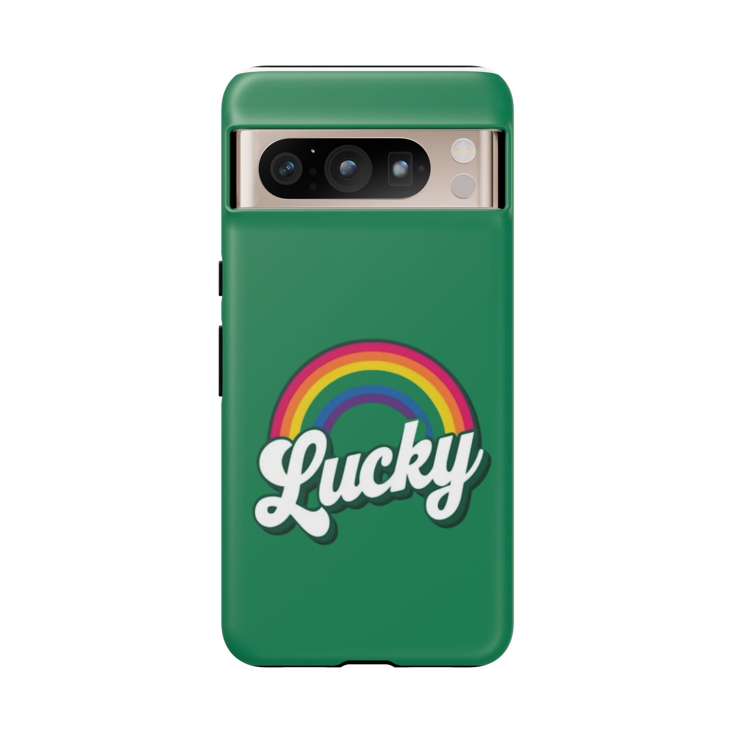 Lucky Rainbow Tough Phone Cases, iPhone, Samsung Galaxy, Google Pixel, Choose any phone model