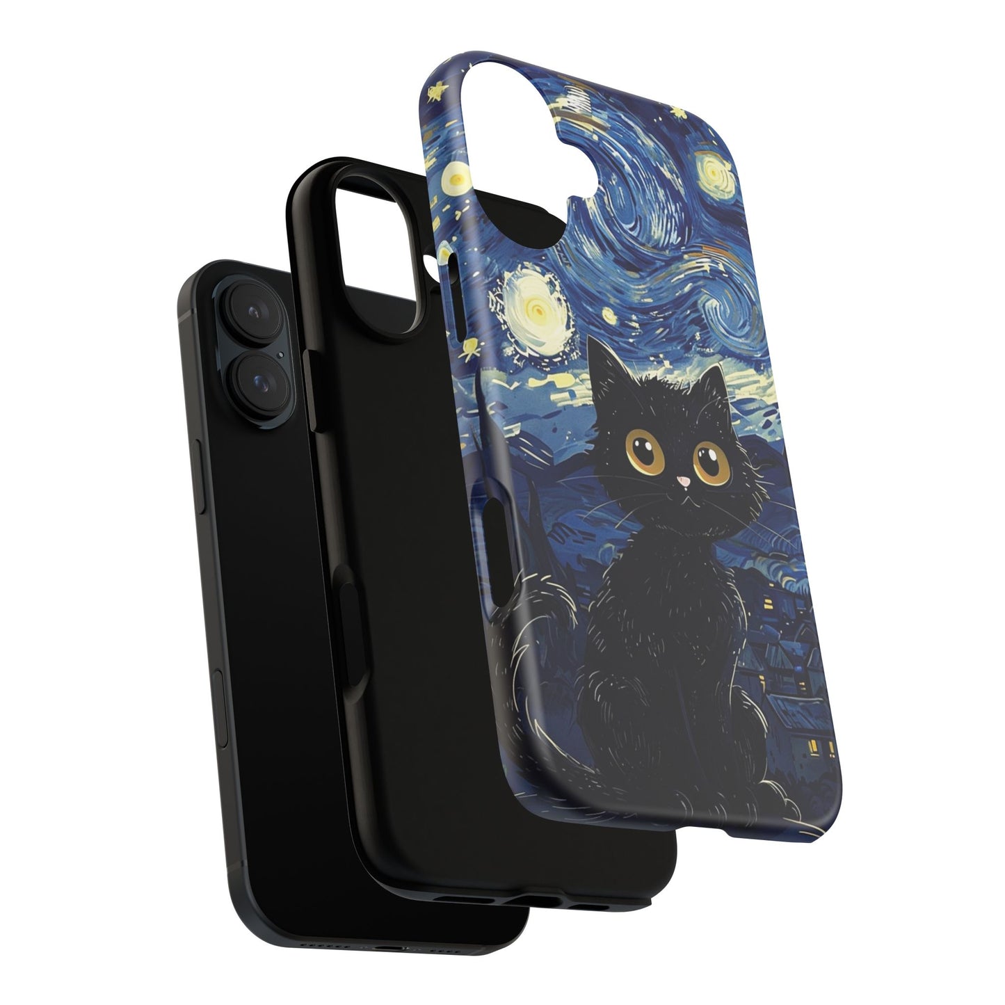 Cat under the stars, cute phone cases, Extra durable, Tough Cases, Pick your size