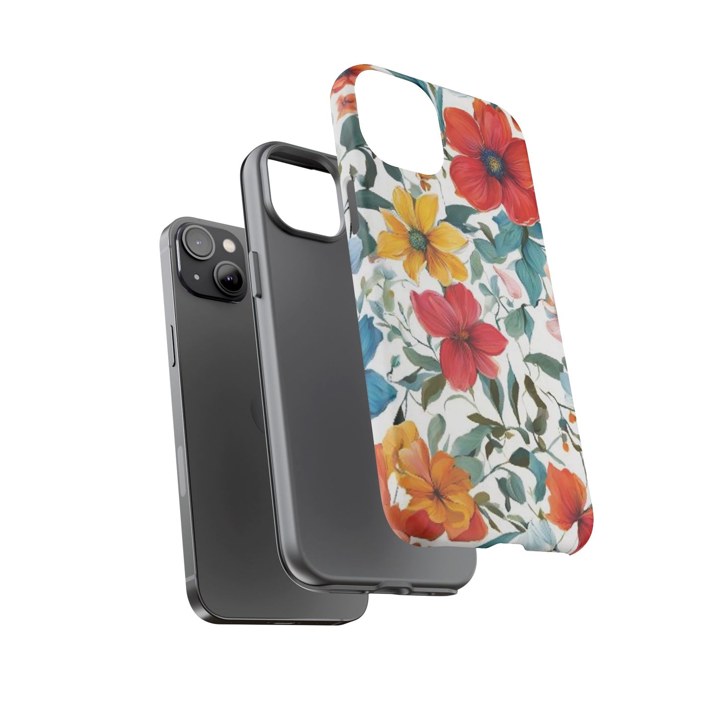 Floral Phone Cases for  iPhone, Samsung Galaxy, and Google Pixel devices - Double layers for extra durability and protection