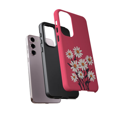 Daisy Flower Phone Case - Vibrant Pink Daisy Design