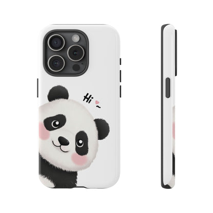 "Hi Cute Panda" Phone Case for iPhone, Samsung Galaxy, and Google Pixel devices