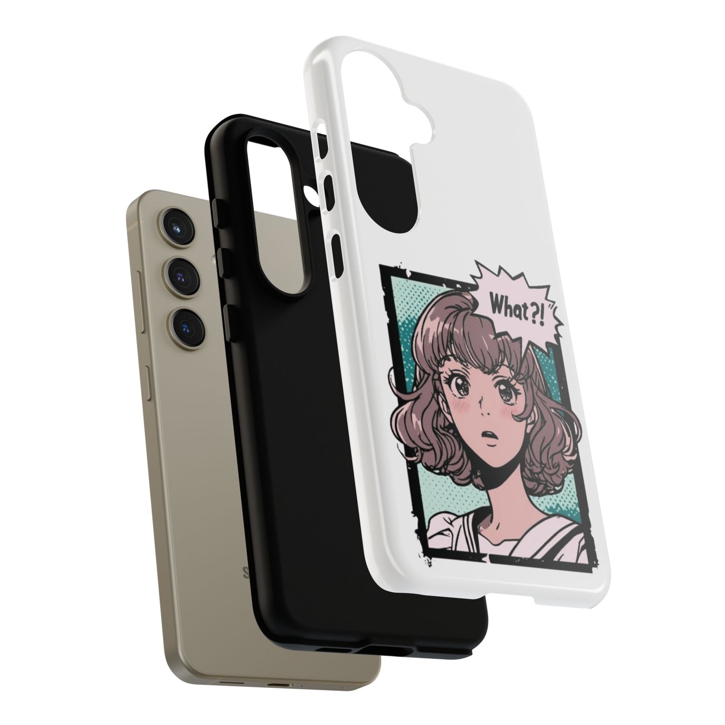 "What?!" Anime Phone Caes - Durable, Tough Cases - iPhone, Samsung Galaxy, and Google Pixel