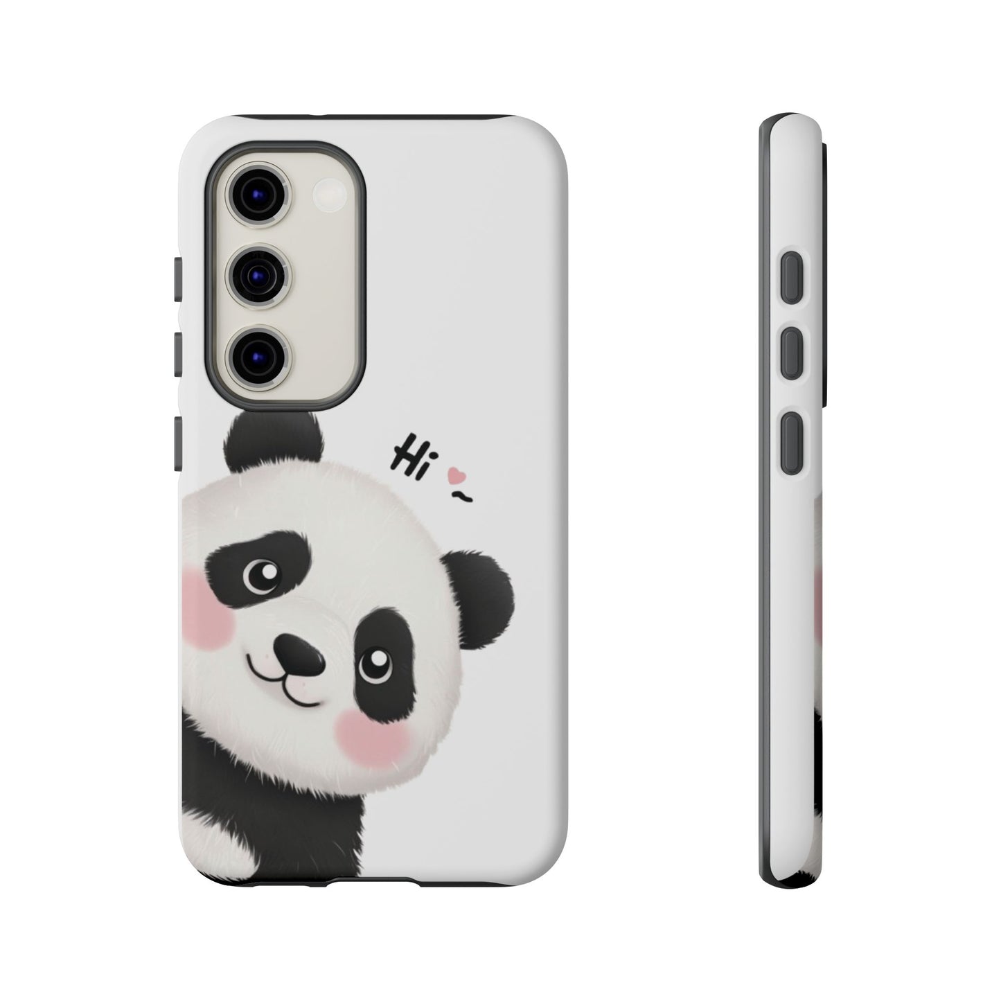 "Hi Cute Panda" Phone Case for iPhone, Samsung Galaxy, and Google Pixel devices