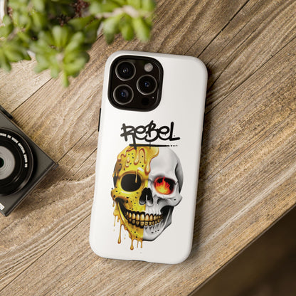 Rebel Skull Phone Case - White