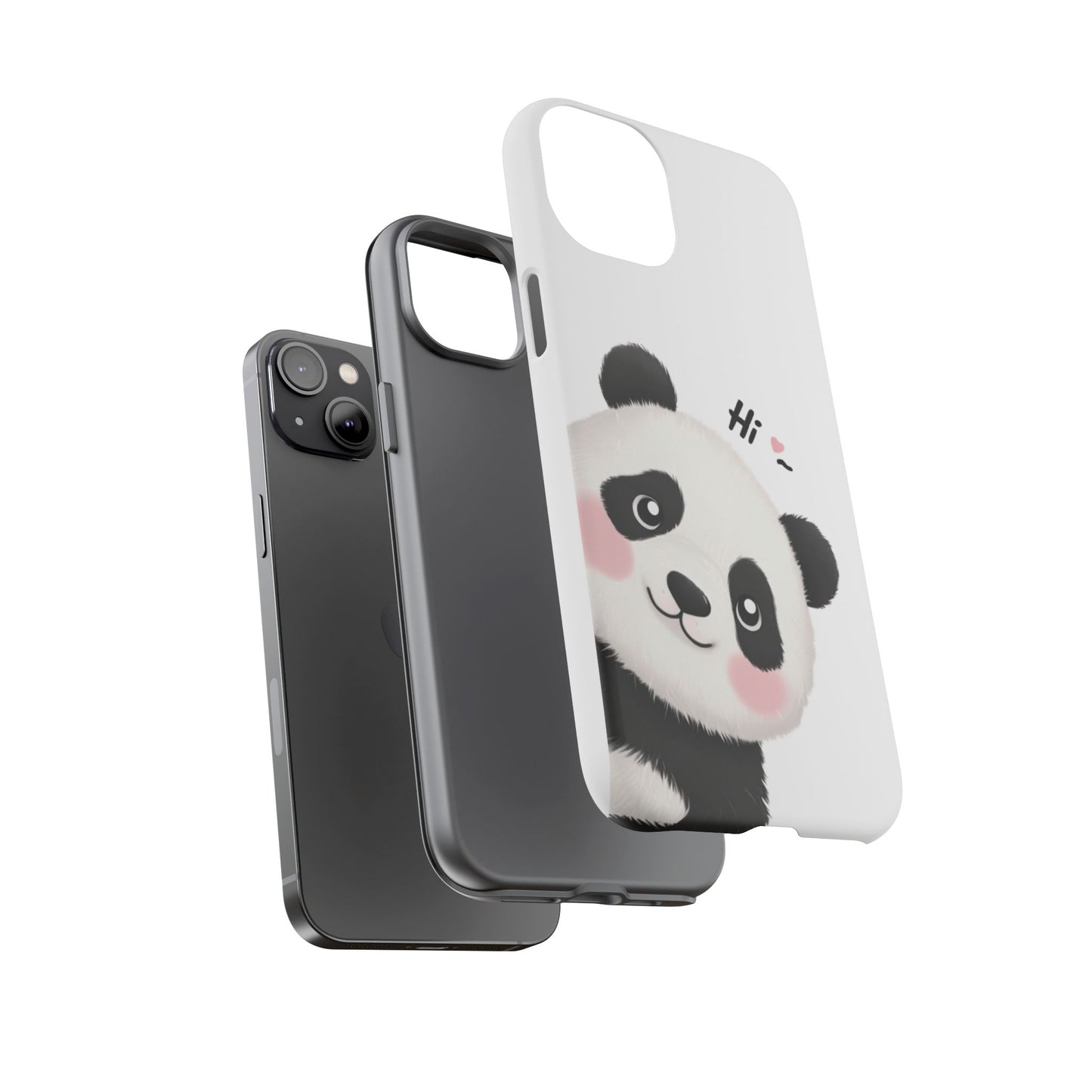 "Hi Cute Panda" Phone Case for iPhone, Samsung Galaxy, and Google Pixel devices