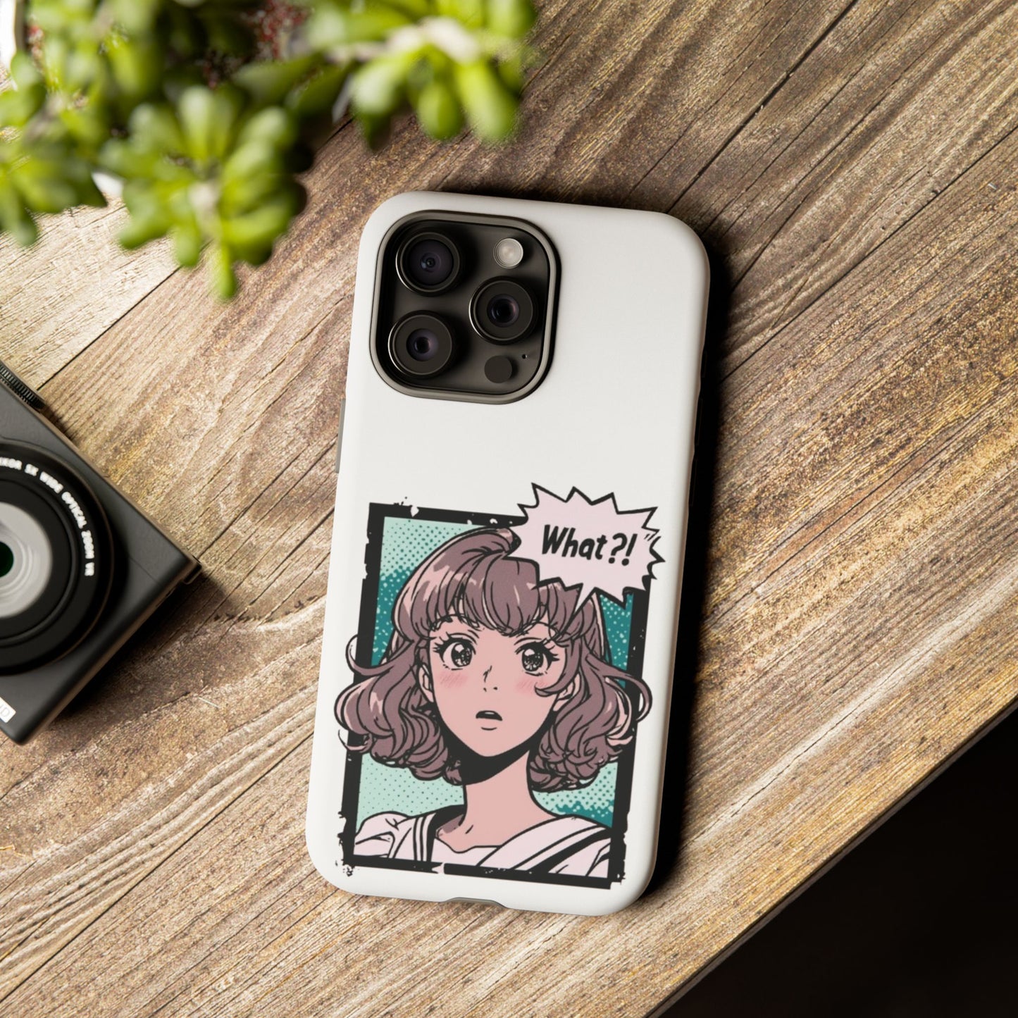 "What?!" Anime Phone Caes - Durable, Tough Cases - iPhone, Samsung Galaxy, and Google Pixel