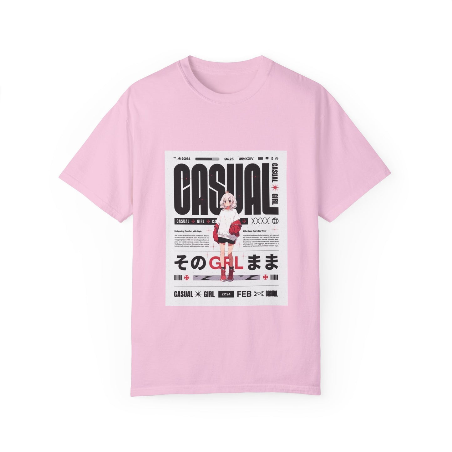 "Casual Girl", Women's and Men's Anime T-shirt