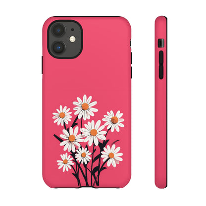 Daisy Flower Phone Case - Vibrant Pink Daisy Design