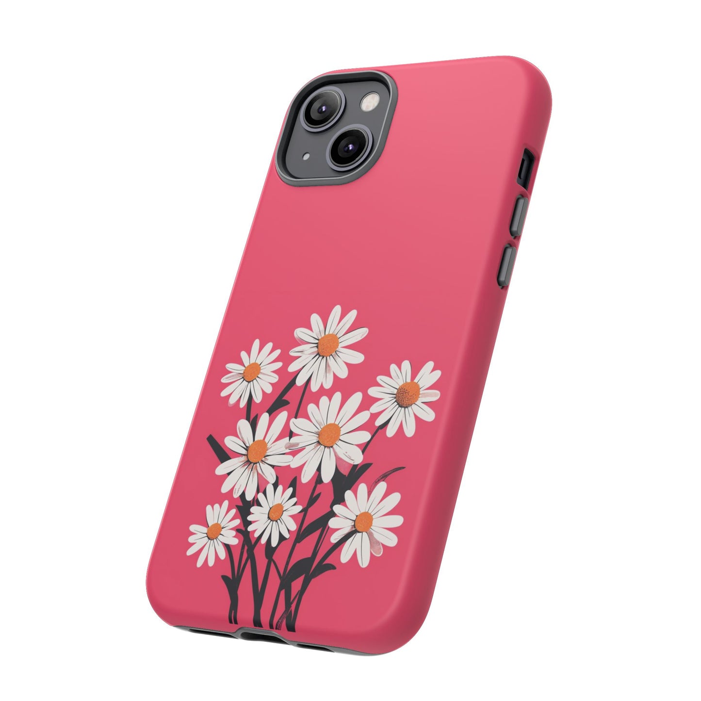 Daisy Flower Phone Case - Vibrant Pink Daisy Design