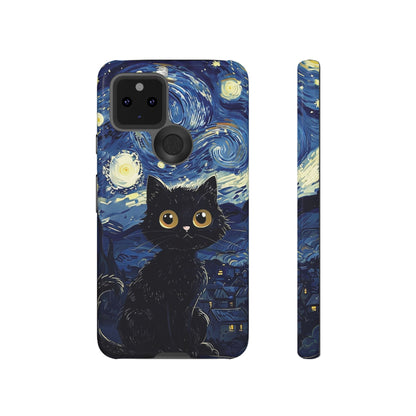 Cat under the stars, cute phone cases, Extra durable, Tough Cases, Pick your size