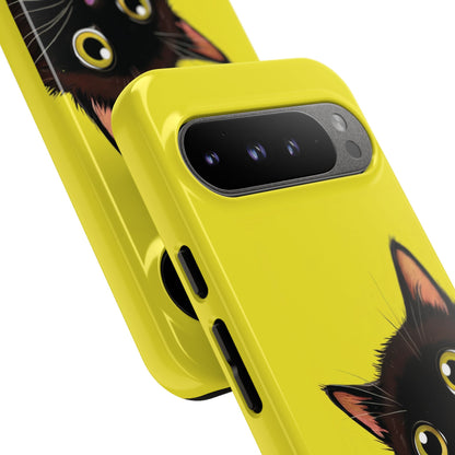 'Cute Cat' Yellow Phone Case