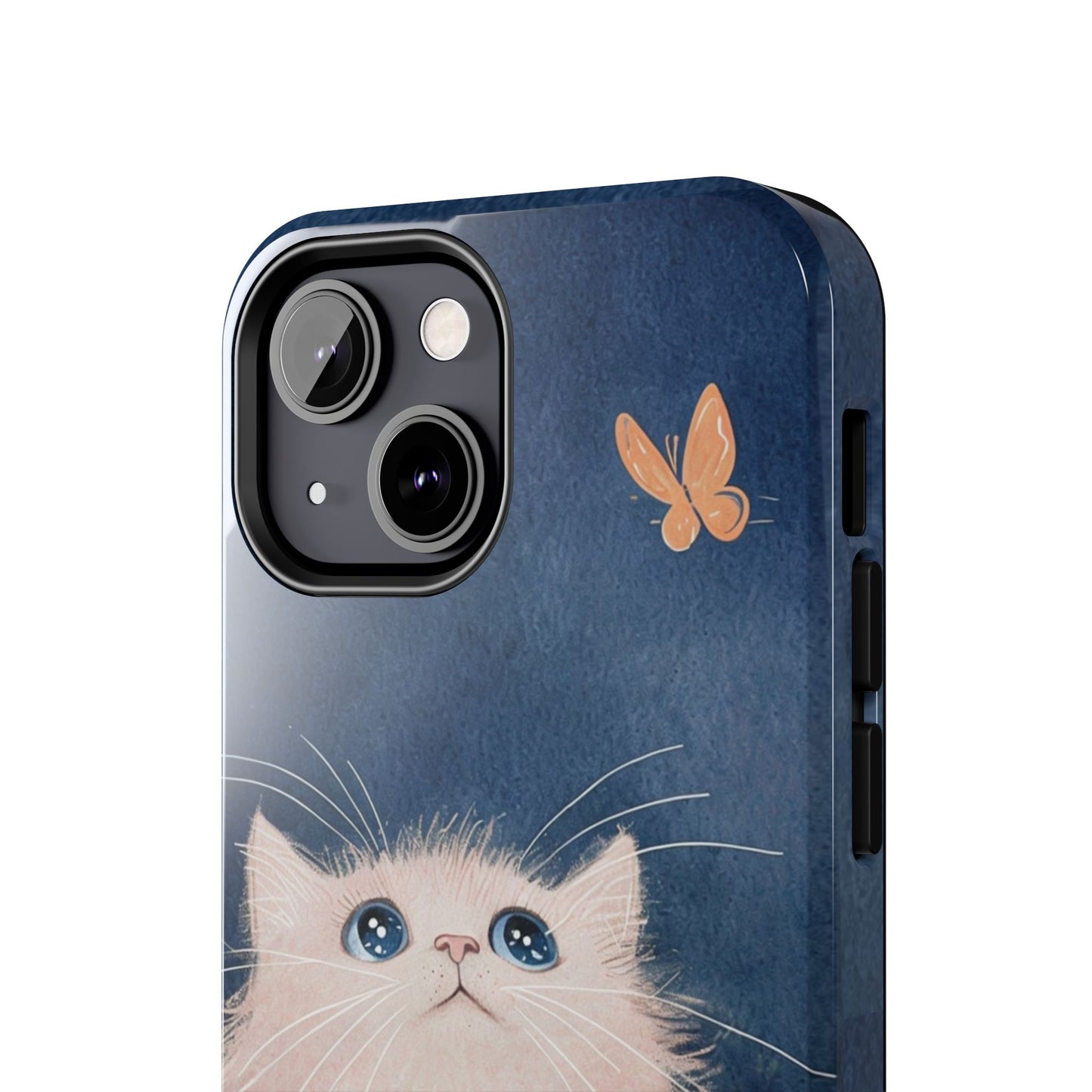 Cute Cat & Butterfly iPhone Case