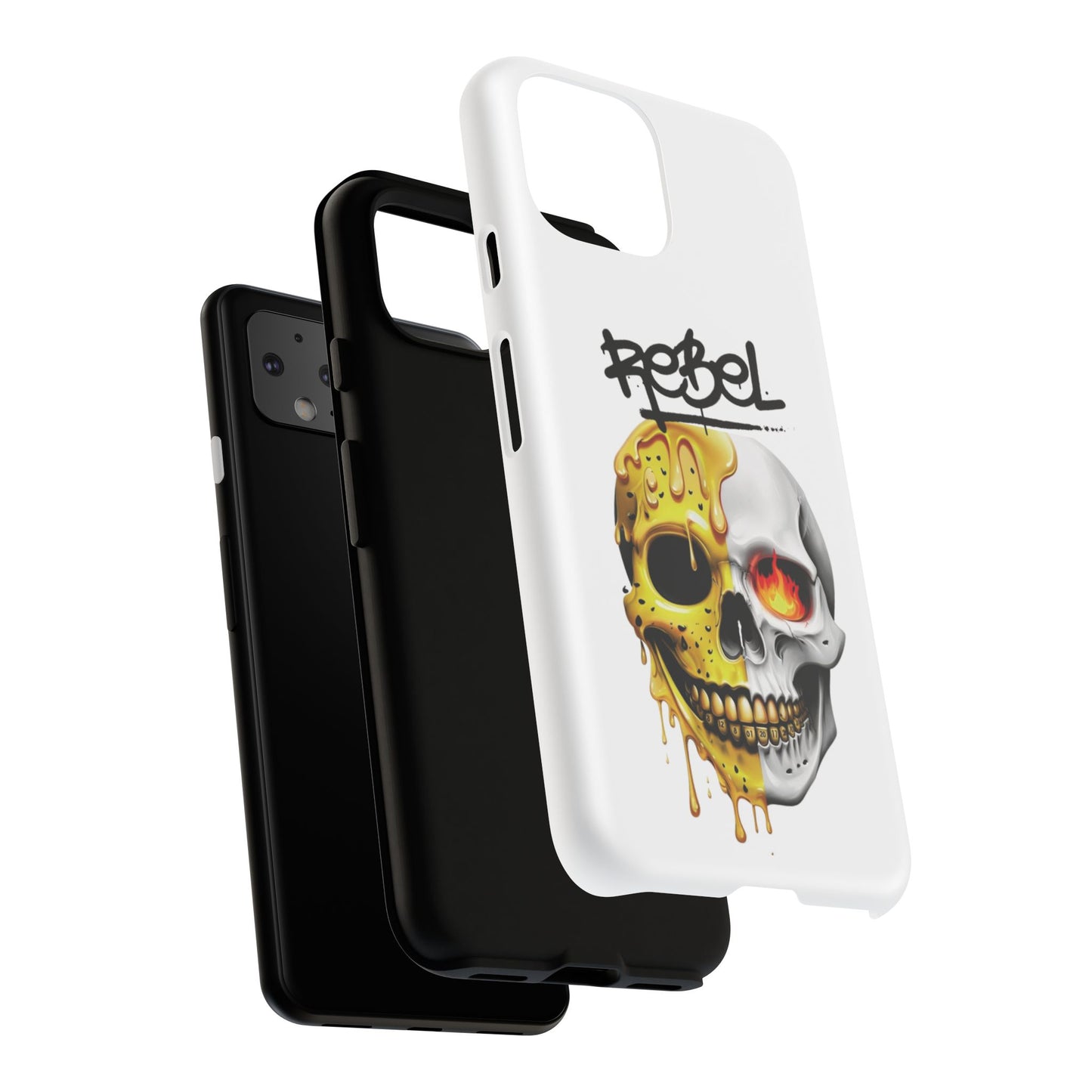 Rebel Skull Phone Case - White