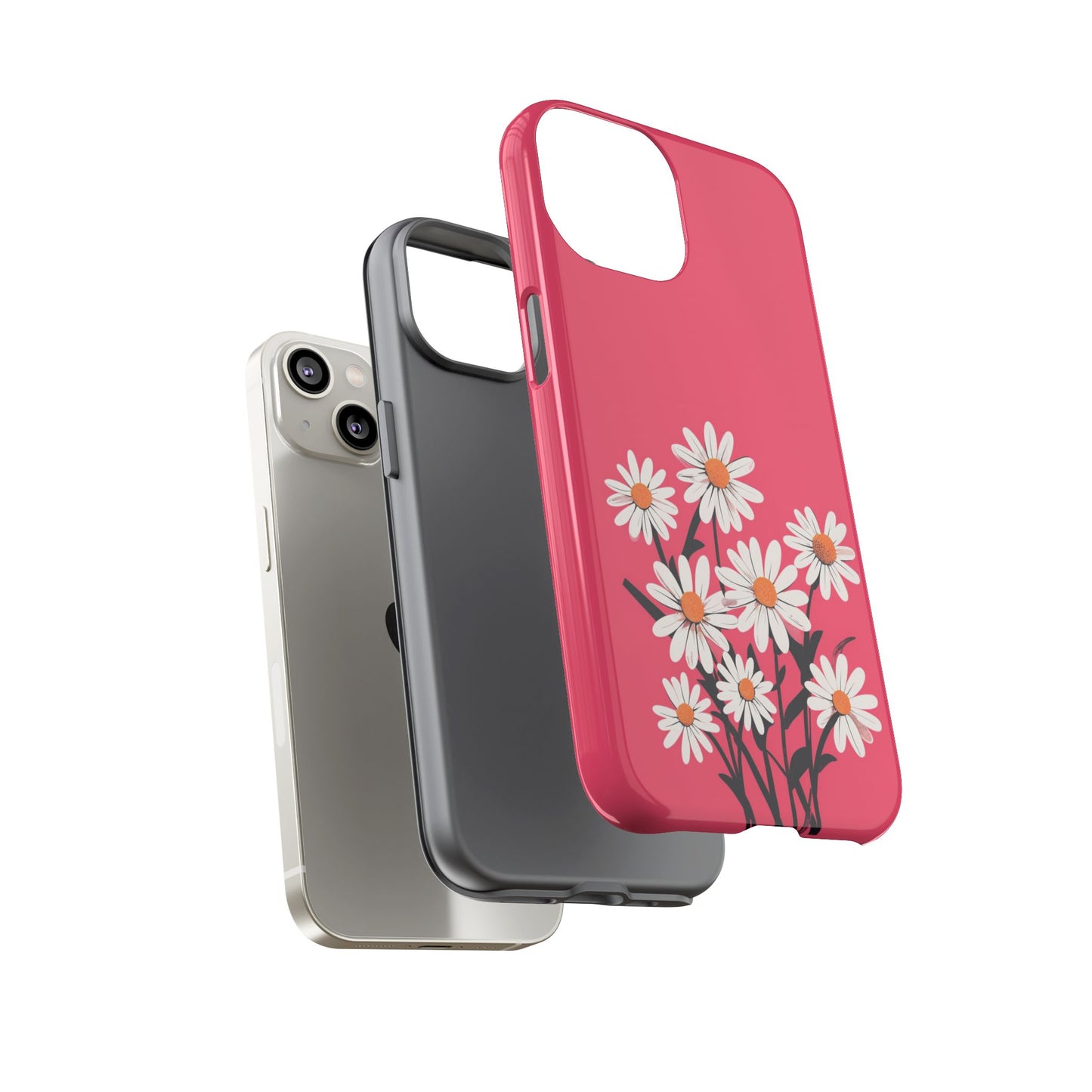 Daisy Flower Phone Case - Vibrant Pink Daisy Design