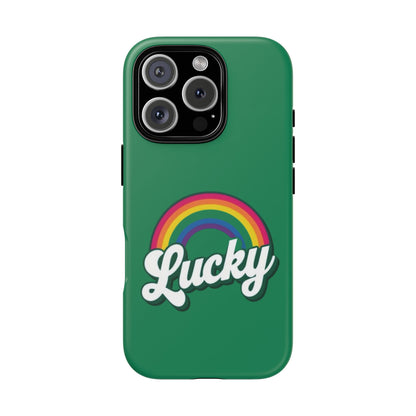 Lucky Rainbow Tough Phone Cases, iPhone, Samsung Galaxy, Google Pixel, Choose any phone model