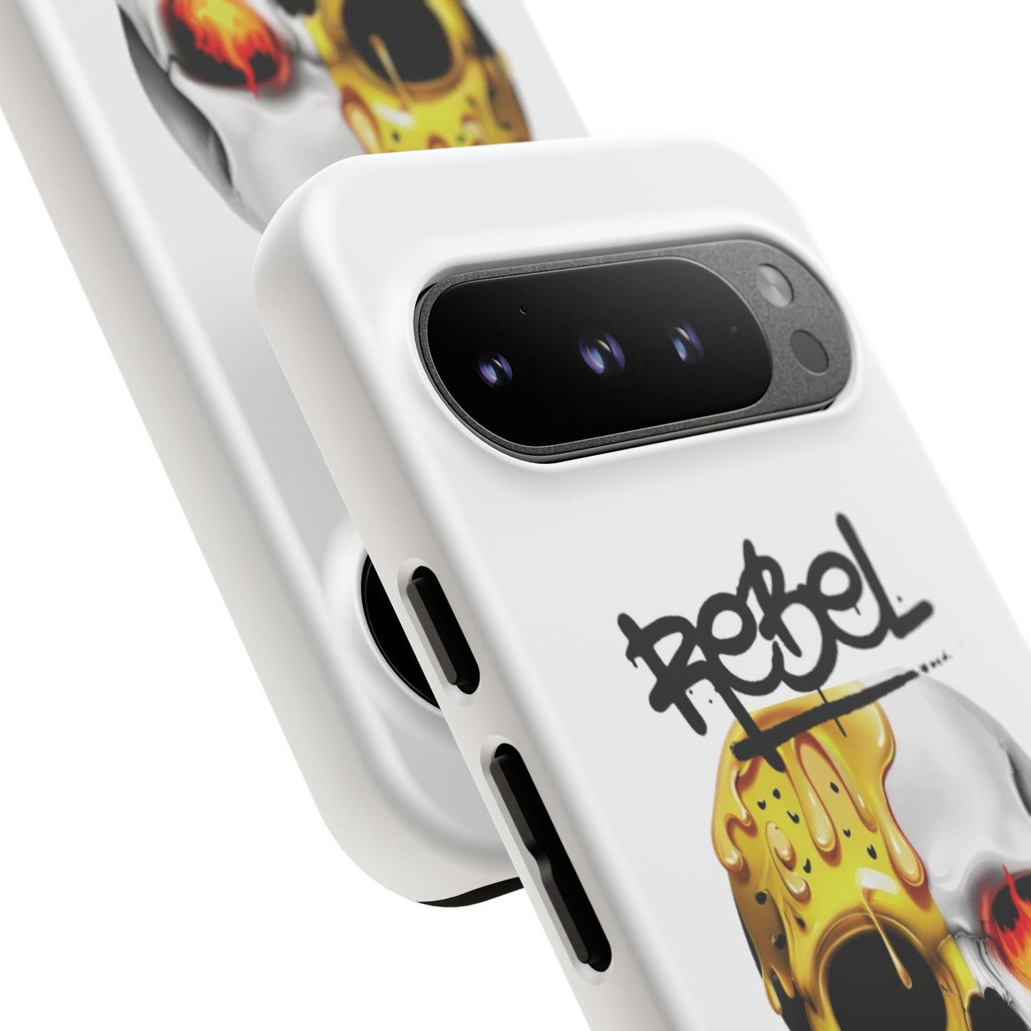 Rebel Skull Phone Case - White