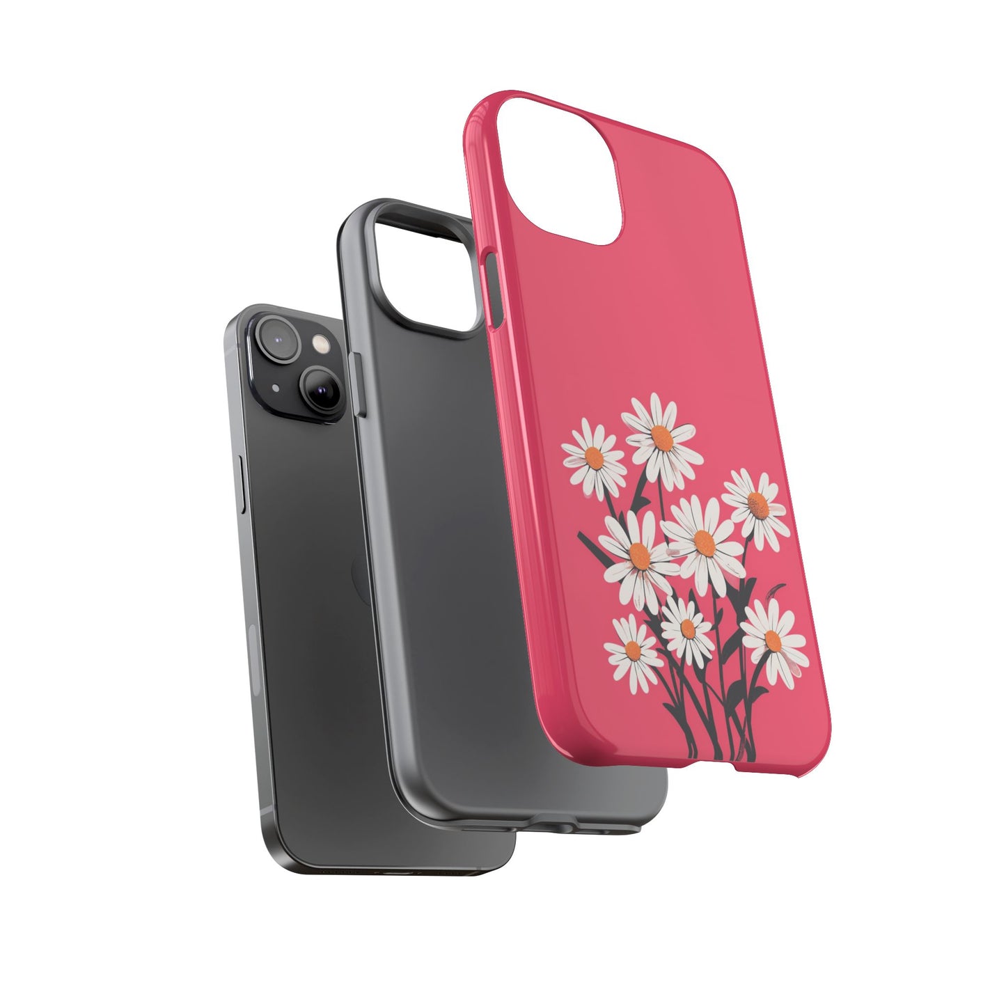 Daisy Flower Phone Case - Vibrant Pink Daisy Design