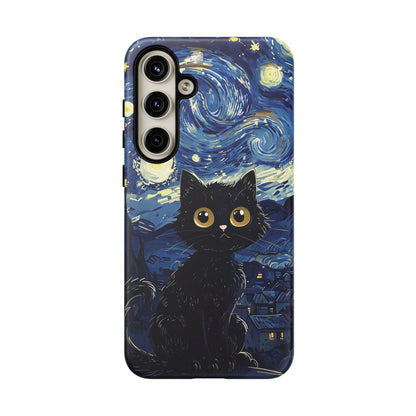 Cat under the stars, cute phone cases, Extra durable, Tough Cases, Pick your size