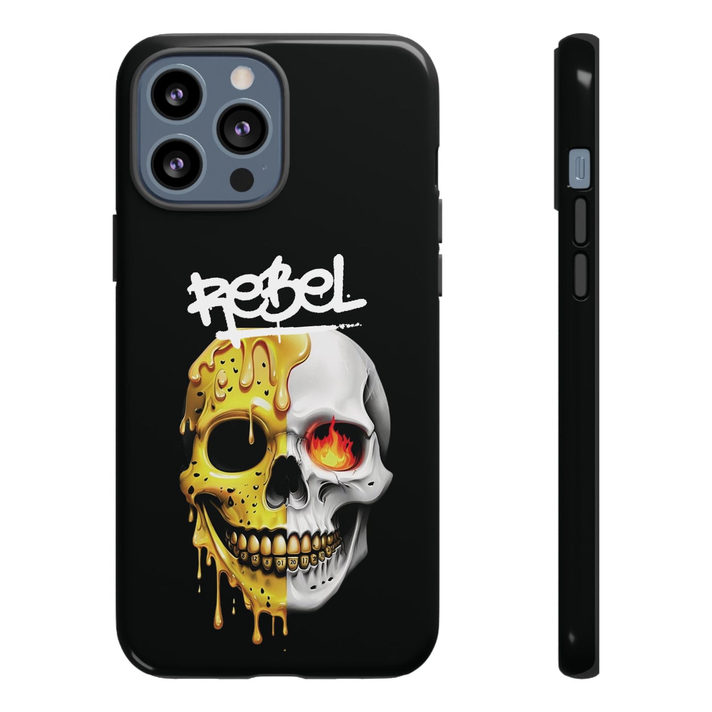 Rebel Skull Phone Case - Black