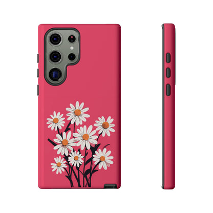 Daisy Flower Phone Case - Vibrant Pink Daisy Design