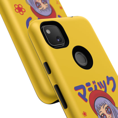 "Anime Cool Girl" Yellow Phone Cases – Bold, Stylish & Made for Any Phone! 💛✨ Pick Your Perfect Fit! -  iPhone, Samsung Galaxy, and Google Pixel