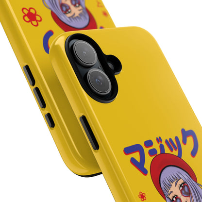 "Anime Cool Girl" Yellow Phone Cases – Bold, Stylish & Made for Any Phone! 💛✨ Pick Your Perfect Fit! -  iPhone, Samsung Galaxy, and Google Pixel