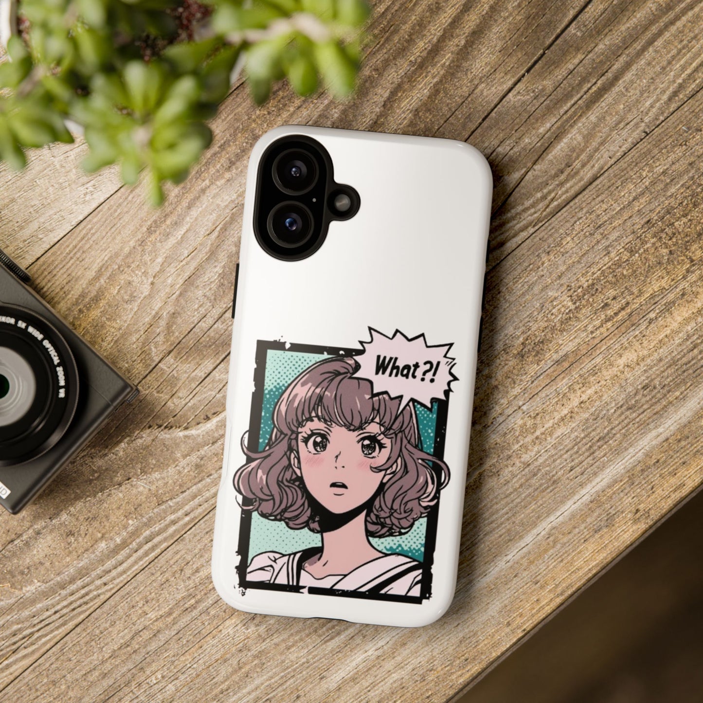 "What?!" Anime Phone Caes - Durable, Tough Cases - iPhone, Samsung Galaxy, and Google Pixel