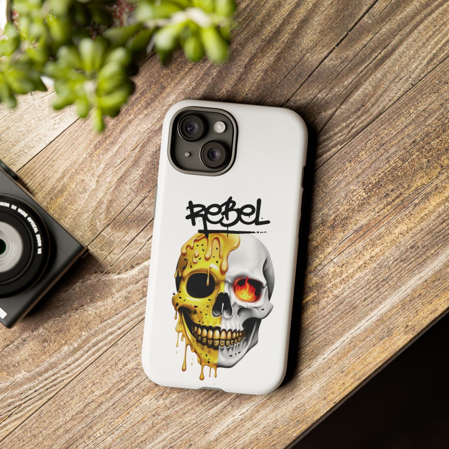 Rebel Skull Phone Case - White