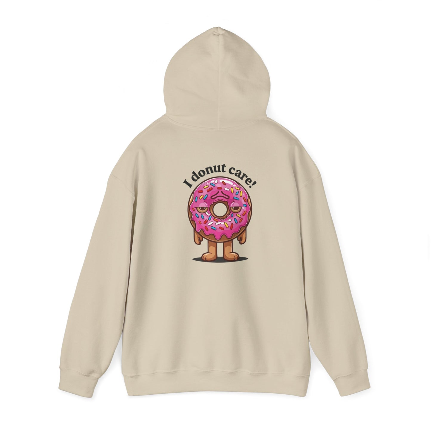 Funny Donut Graphic Unisex Hoodie - I Don't Care!