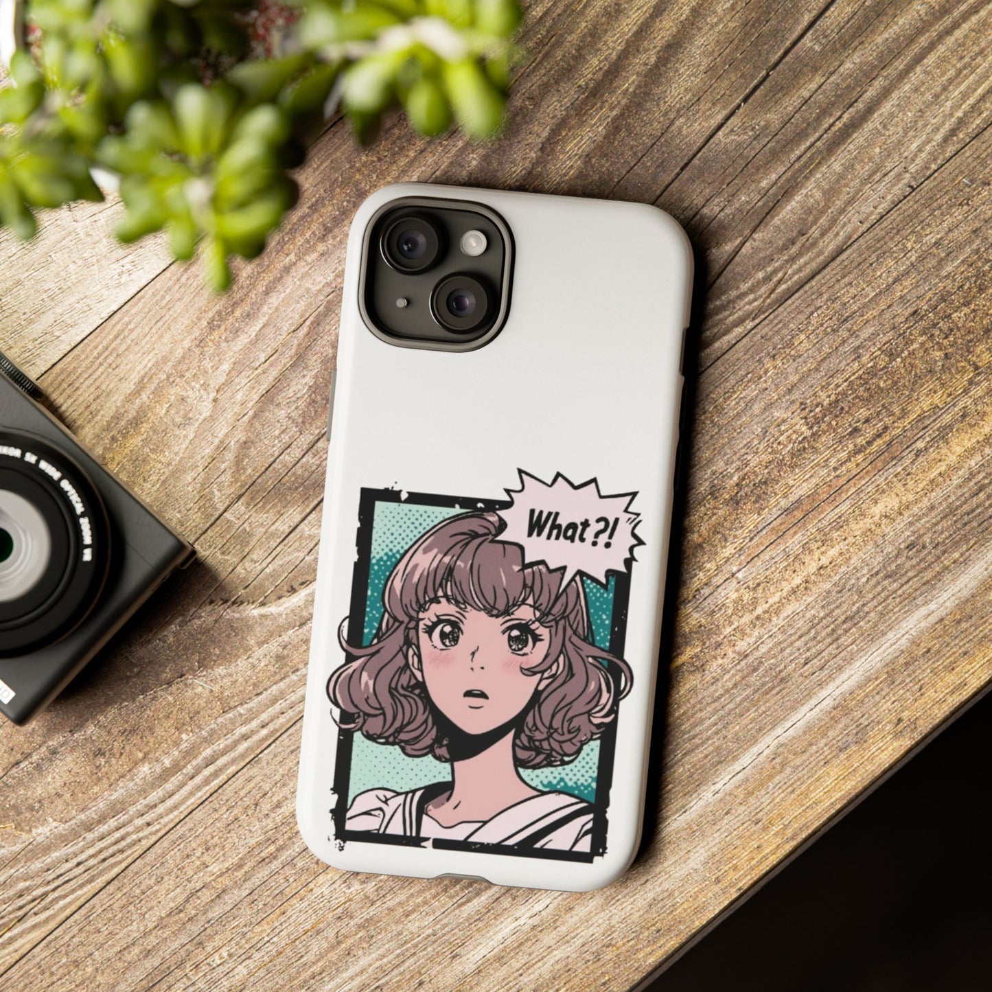 "What?!" Anime Phone Caes - Durable, Tough Cases - iPhone, Samsung Galaxy, and Google Pixel